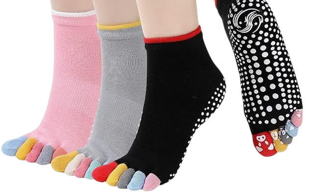 calcetines con dedos para yoga